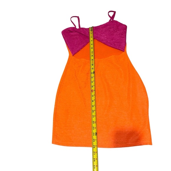 SHEIN Prive Two Tone Twist Front Cut Out Cami Sweater Dress Size Medium - Picture 5 of 8